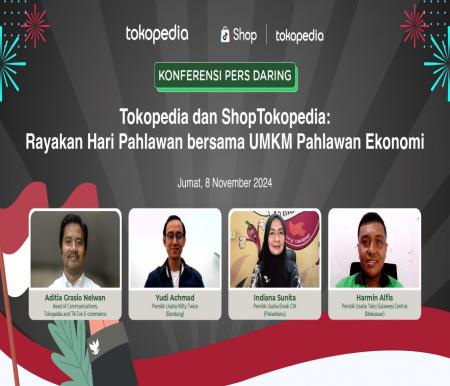 Tokopedia dan ShopTokopedia merayakan Hari Pahlawan, sampaikan pertumbuhan jumlah pelaku usaha dan tren belanja online (foto/ist)